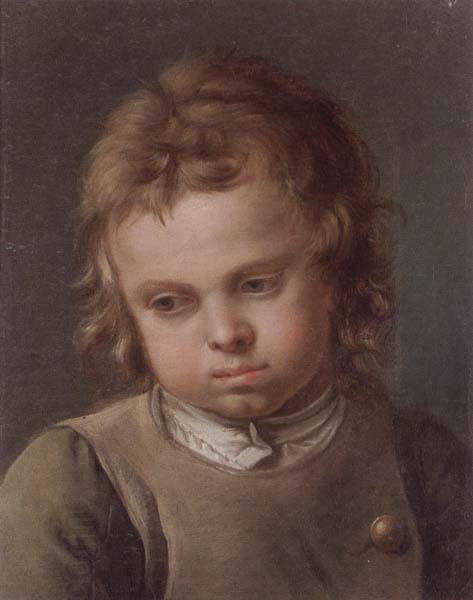 unknow artist Portrait of a young boy,head and shoulders,wearing a grey smock and a green shirt China oil painting art